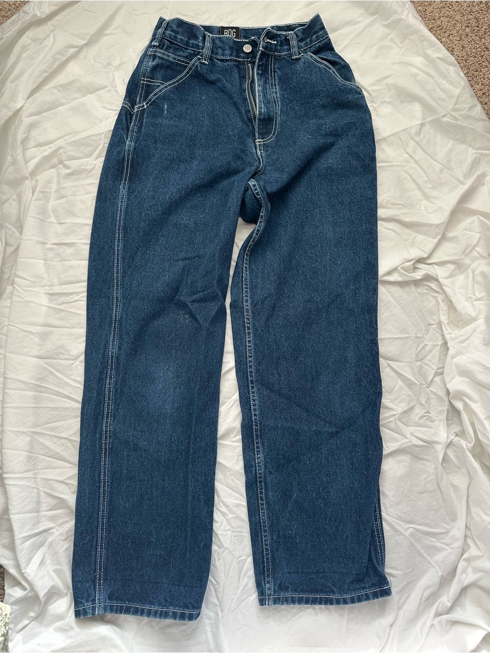 Brandy Melville John Galt BDG Dark Blue Carpenter Straight-Leg Jeans Size S